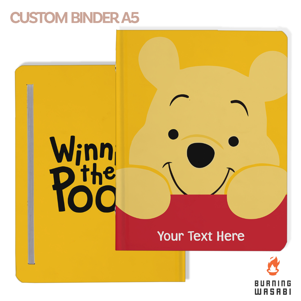 

Binder Winnie The Pooh Trigger Piglet Cartoon Aesthetic A5 6 20 Ring Custom Nama Agenda Folder