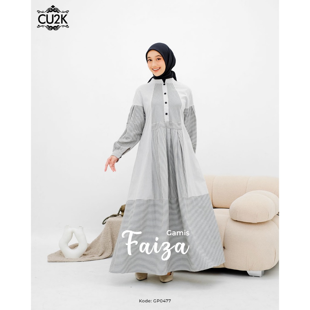 CU2K GAMIS KATUN BUSUI MAXI DRESS FAIZA