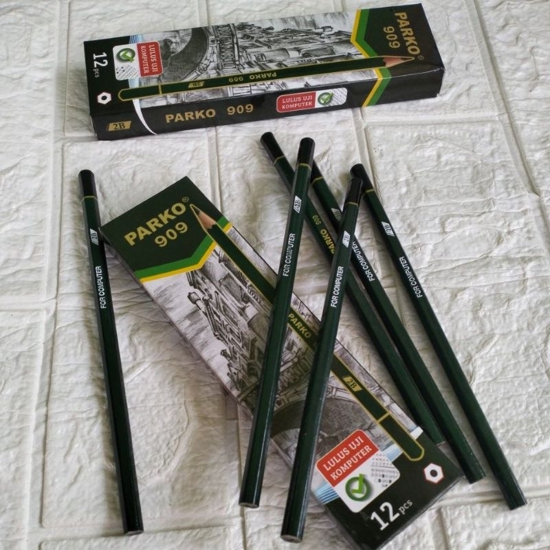 

(12pcs)Pensil Parco 909 2B/Pencils 2B For Computer/Alat Tulis/Menggambar/Pensil Kayu
