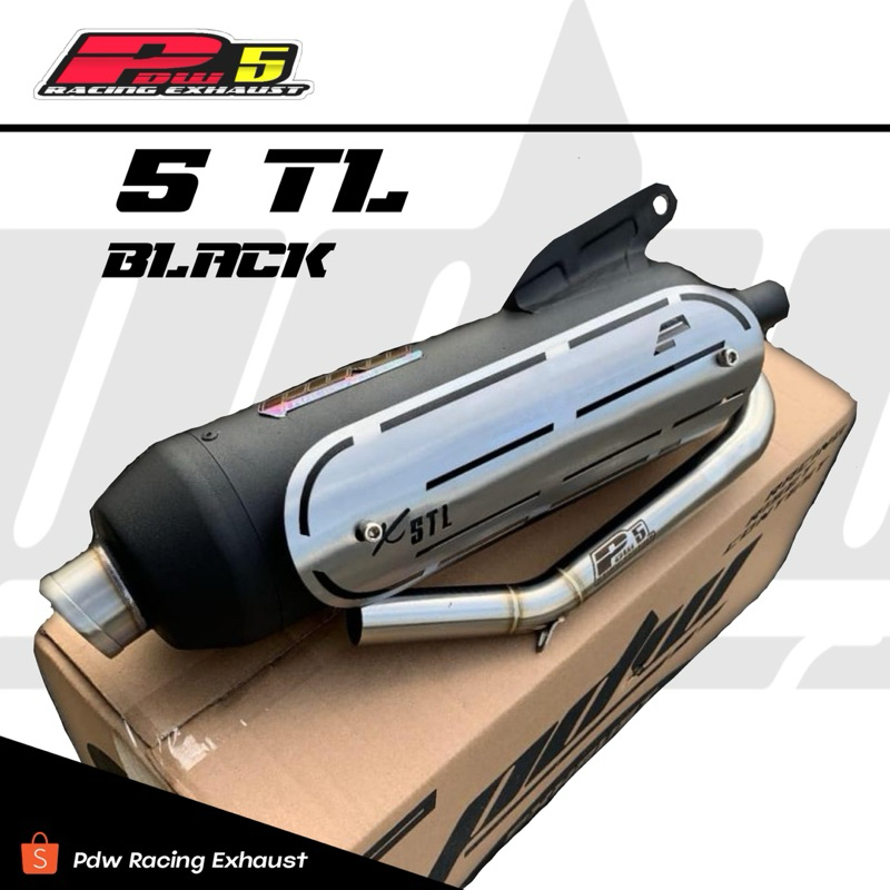 Knalpot 5TL Black Series Mio Sporty Smile By Pdw Racing Exhaust