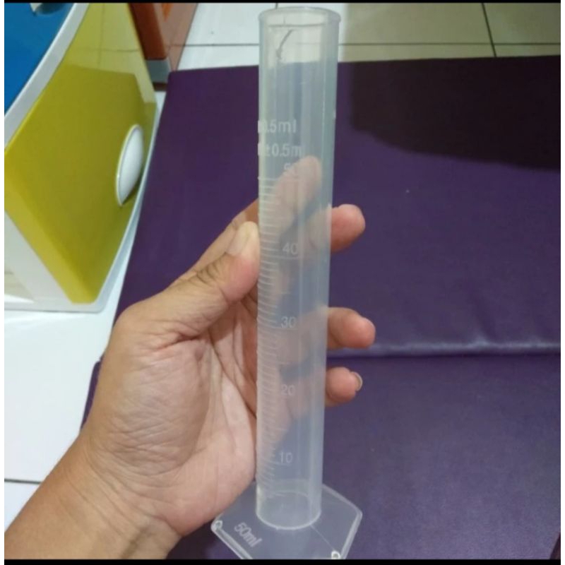 Gelas Ukur Plastik 50ml Tabung Ukur Plastik 50ml