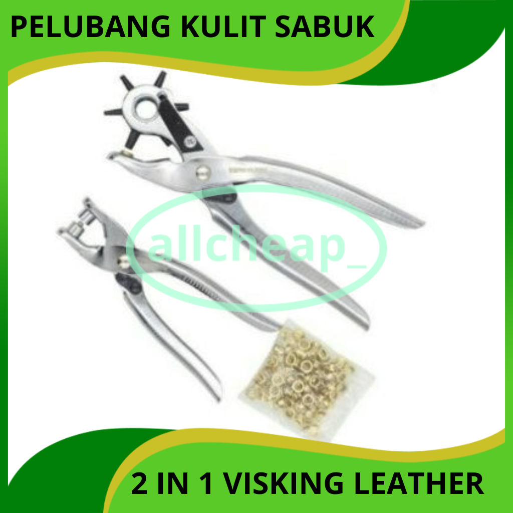

DM-2 in 1 Visking Leather Hole Punch - Pelubang Kulit Sabuk Dll 0838