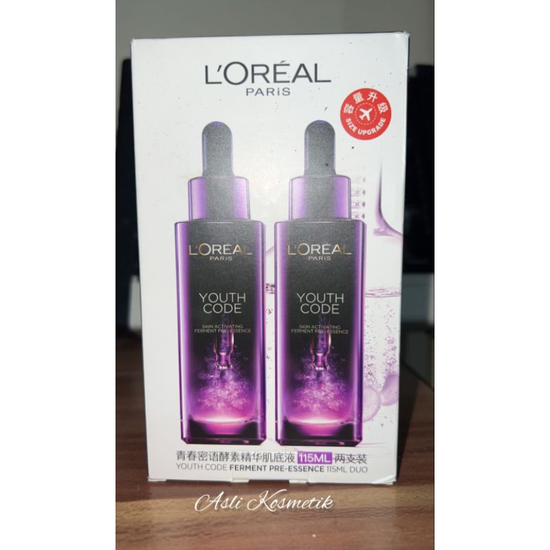 LIMITED EDITION LOREAL 2 IN 1 YOUTH CODE SKIN ACTIVATING FERMEN PRE-ESSENCE per botol 115ml