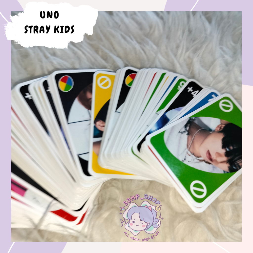 [108pc - Glossy] KARTU UNO CARD STRAY KIDS Changbin Bangchan Hyunjin Lee Know Felix Jeongin Seungmin