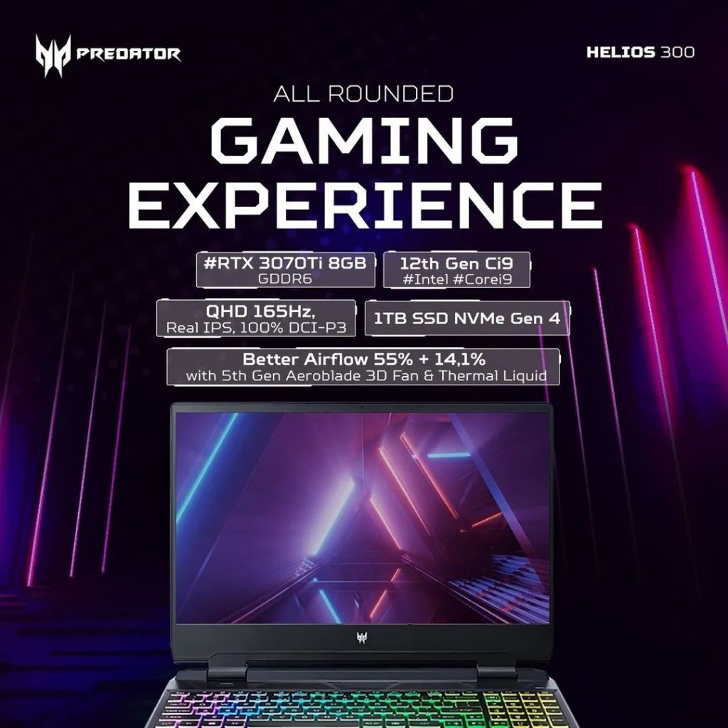 Acer Predator Helios 300 (PH315-55-98R7) Gaming Laptop