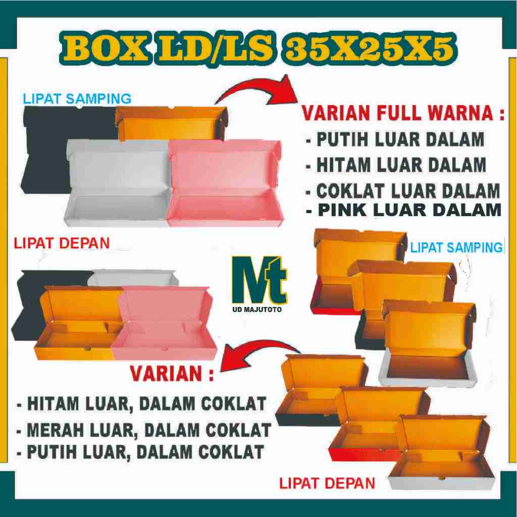 

(PAKET 5 PCS) Box 35x25x5 Cm / Box Lipat Depan/ Box Hampers / Giftbox / Kotak Sarung