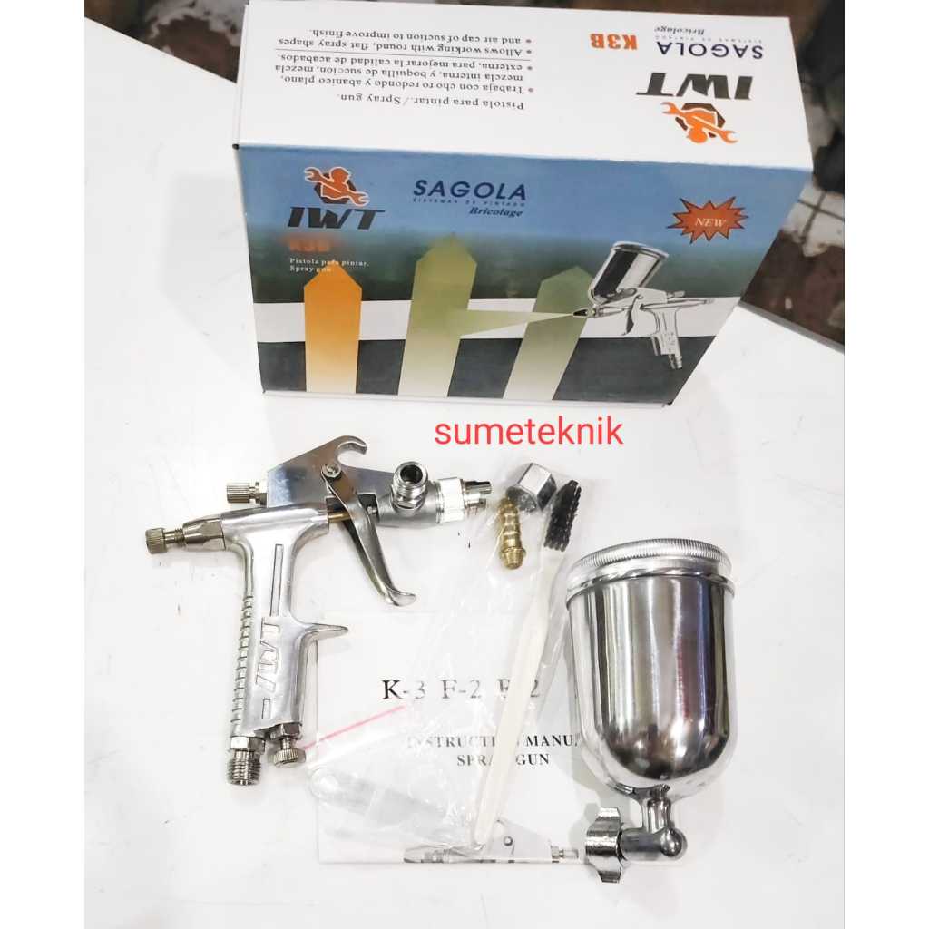 Spray Gun Sagola K3G Sagola K3 Tabung Atas 200cc / Spray Gun K3 H&L Tabung Atas Spray Gun H&L K3G