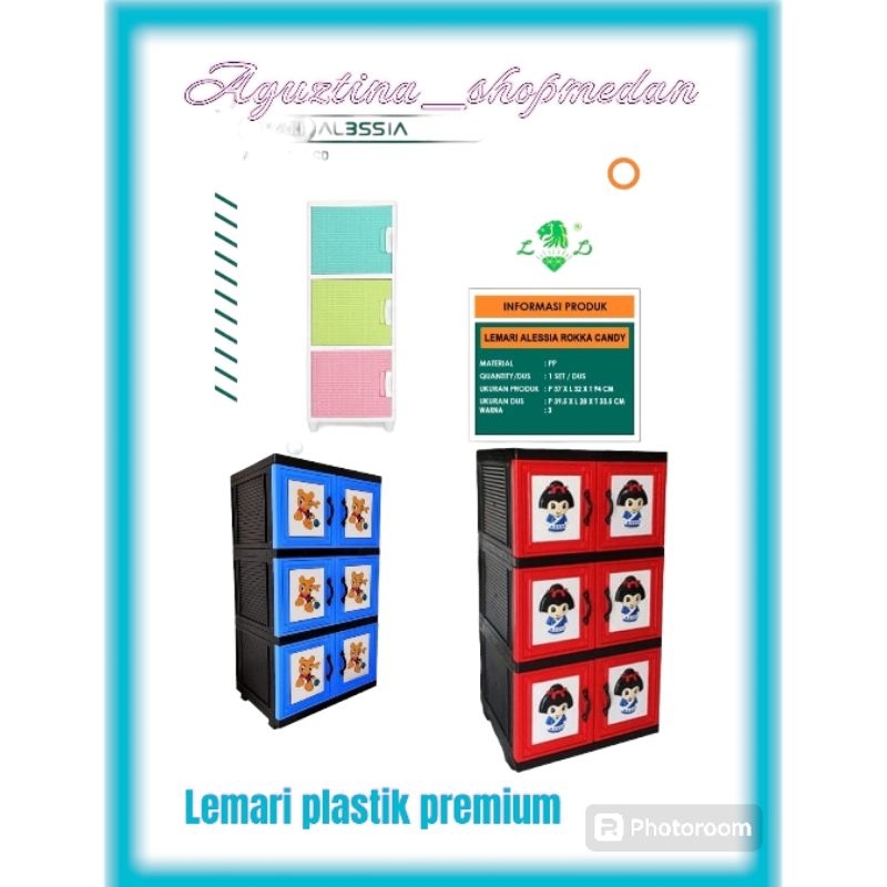 LEMARI PLASTIK PREMIUM MOTIF KARAKTER/LEMARI KAIN 2 SUSUN DAN 3 SUSUN/RAK LEMARI PLASTIK