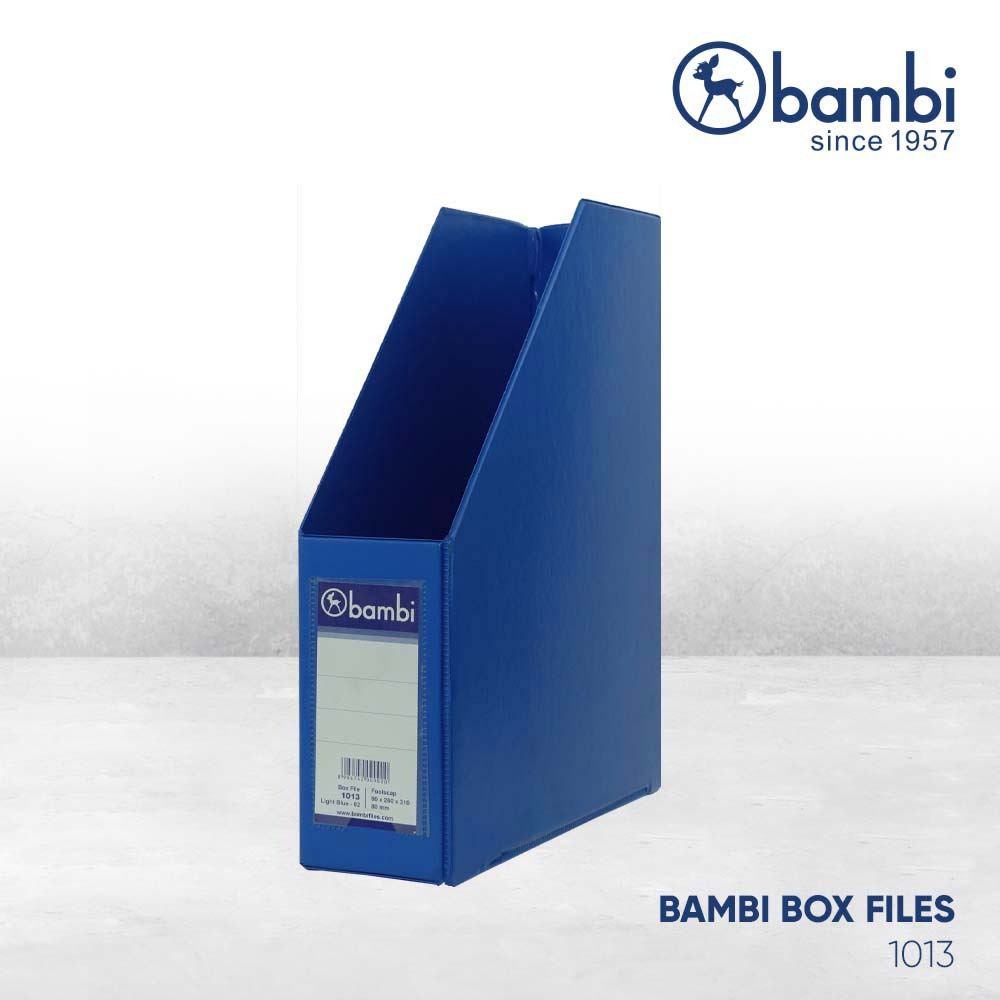 

Bambi Box File Magazine MID SIZE 8 cm Special Colour Medium Blue - Box Arsip / Box Storage / Box Dokumen kode 1013