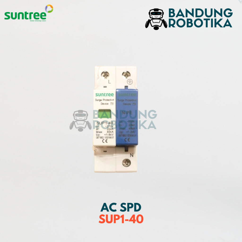 AC SPD AC 2P 40kA 275V SUNTREE SUP1-40 1P+N