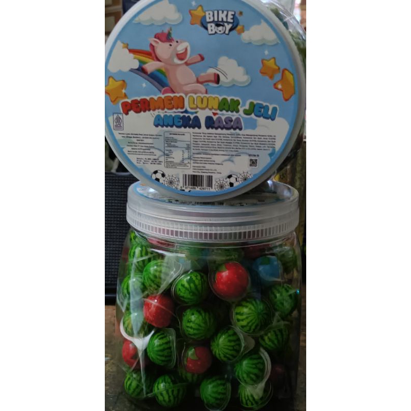 

permen lunak jeli aneka rasa setoples isi 120pcs