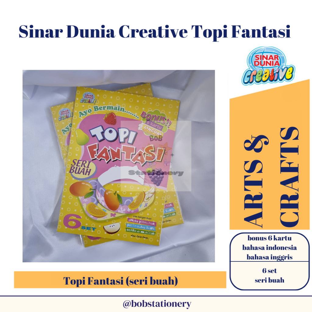 Topi Fantasi Kertas Arts & Crafts for Kids DIY