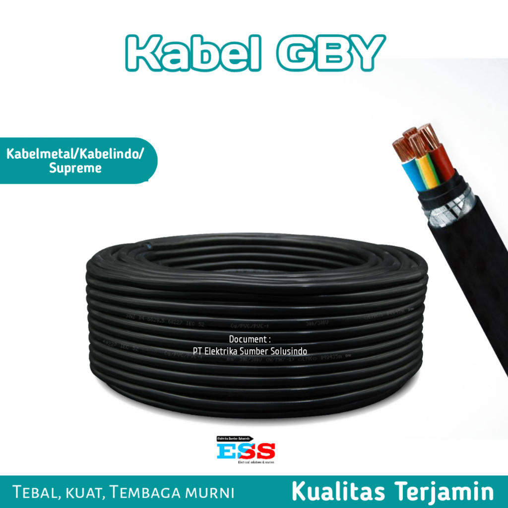 Kabel listrik GBY 3x6 mm2 / GBY 3x6 / GBY 3x6 mm2 / GBY 3x6 / GBY 3 x 6 / GBY 3 x 6