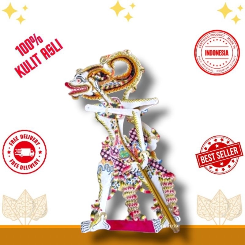 Wayang Kulit Sapi ASLI Hanoman/Anoman Ukuran Standar Dalang