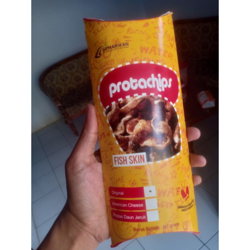 

PROTACHIPS Kerupuk Kulit ikan untuk diet 50 gram