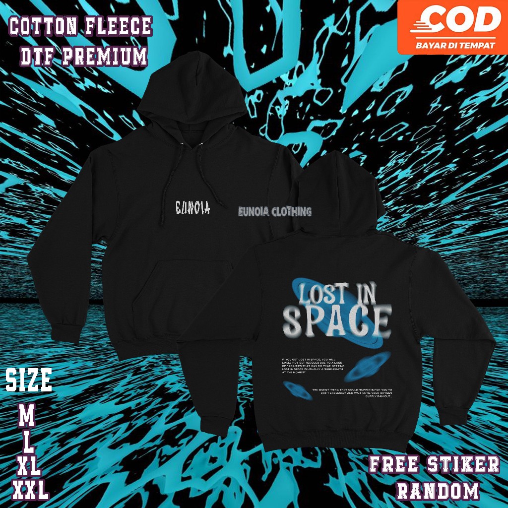 Jacket Hoodie Eunoia Lost In Space | Hoodie Pullover ~ Free Sticker