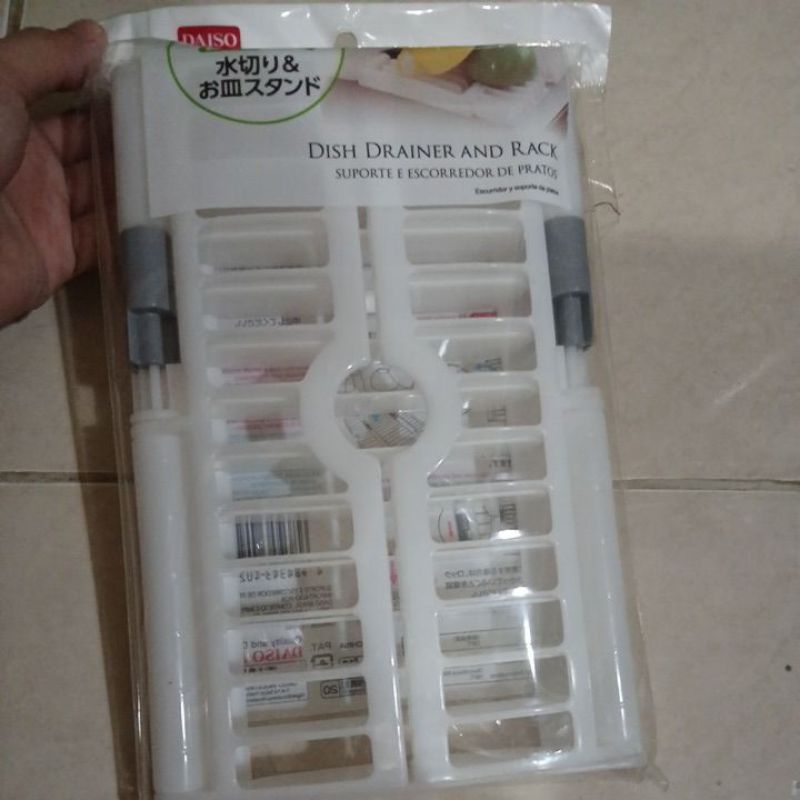 Daiso Dish Drainer Kecil Rak Piring Lipat Minimalis Tc-0031