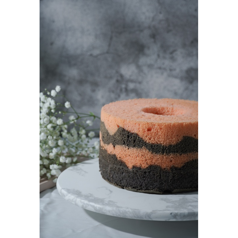 

Blackpink Gluten-free Chiffon (Ketan item & Tjampolay GF Chiffon Cake)