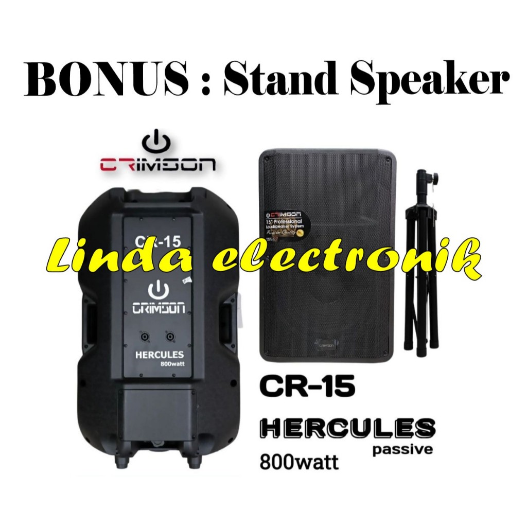 speaker pasif-pasif 2 buah crimson cr15 / cr 15 hercules 800 watt 15''