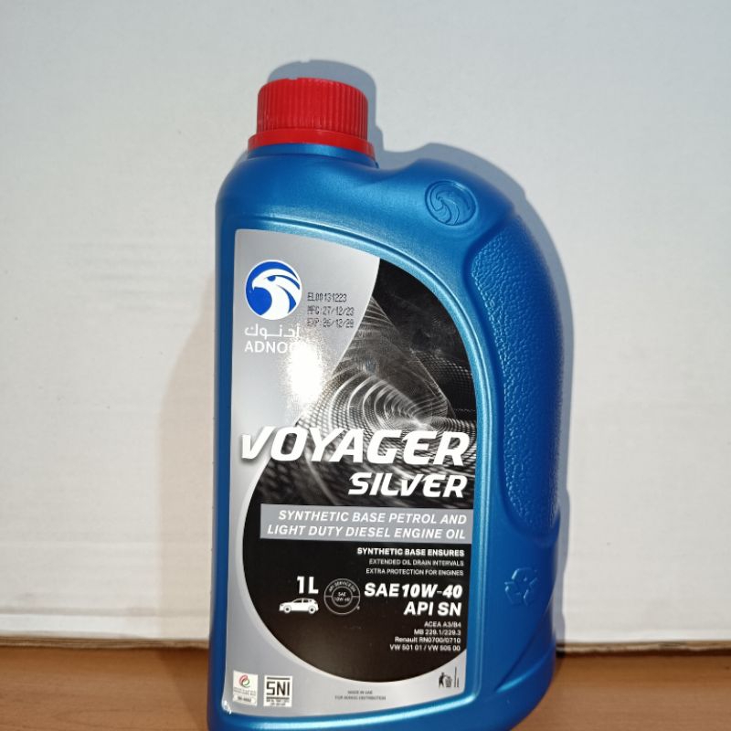 Oli Mobil Bensin ADNOC Voyager Silver 10W40 -1 Liter