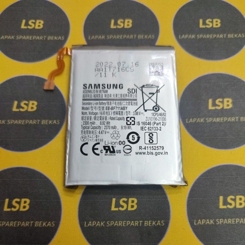 BATTERY BATRE SAMSUNG Z FLIP 3 SM-F711B EB-BF711ABY ORIGINAL BEKAS