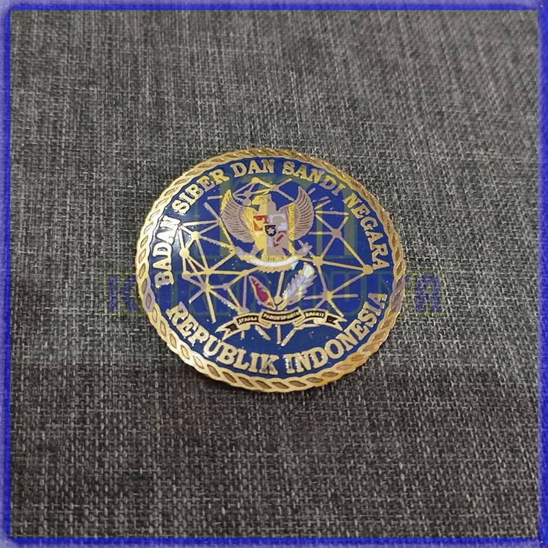 Pin BSSN Pin Bros Logo BSSN Model Bulat - Karya Mulya