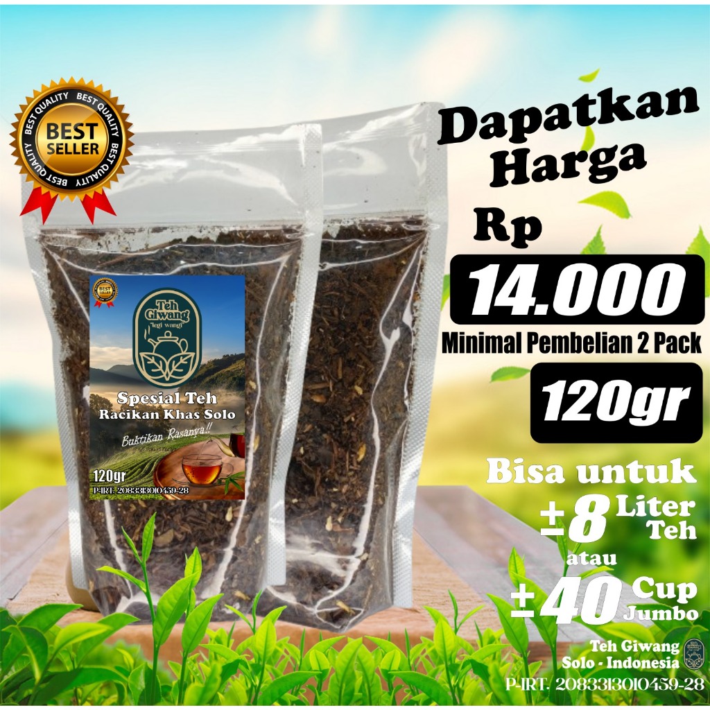 

Teh Racikan Khas Solo Wangi Sepet Kentel Buat Jualan 120gr Teh Giwang