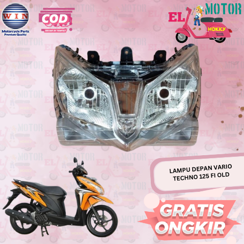 reflektor lampu depan vario techno 125 fi old kzr bohlam win