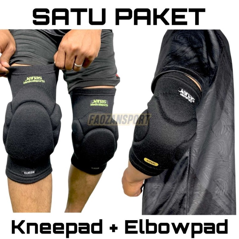 Kneepad V2 jonas dan elbow pad futsal jonas Kneepad V2 elbow pro touch jonas Pelindung lutut dan sik