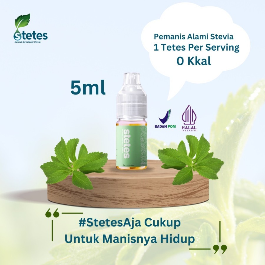 

Stetes Pemanis Stevia Cair/Tetes Nol Kalori - Kemasan 5 ml