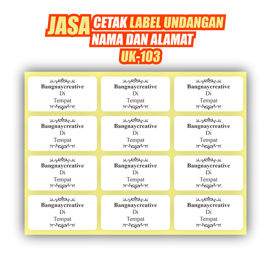 

CETAK LABEL UNDANGAN 103 BERMOTIF NAMA DAN ALAMAT | PROSES KILAT TANPA PRE-ORDER LU-007