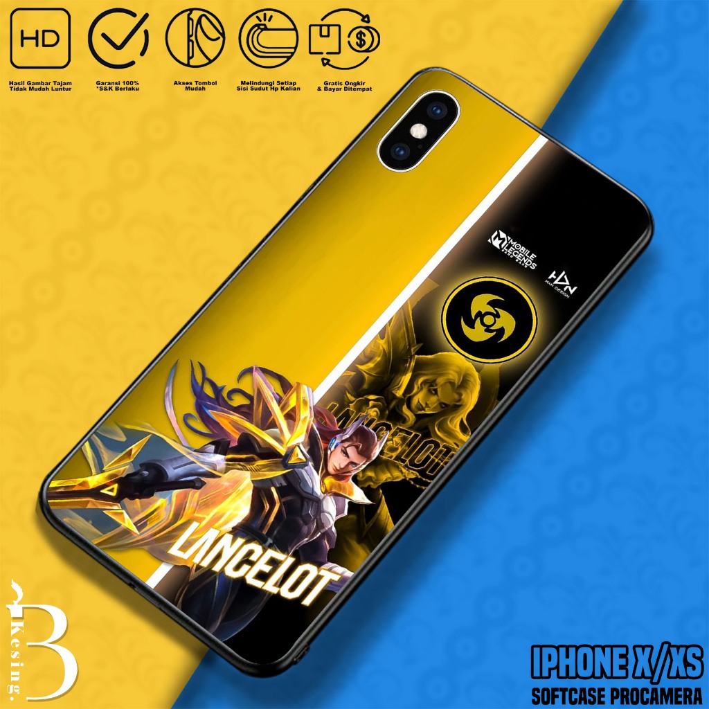 Case Iphone X / Iphone XS - Casing Hp Iphone XS / Iphone X Motif Hero MobileLegend - Silikon Hp Ipho