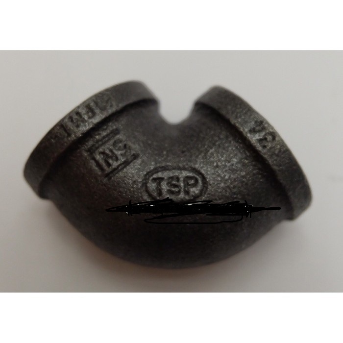 Elbow Knee Knie BS TSP 1/2 / Knie Elbow Knee Drat Hitam TSP 1/2" inch