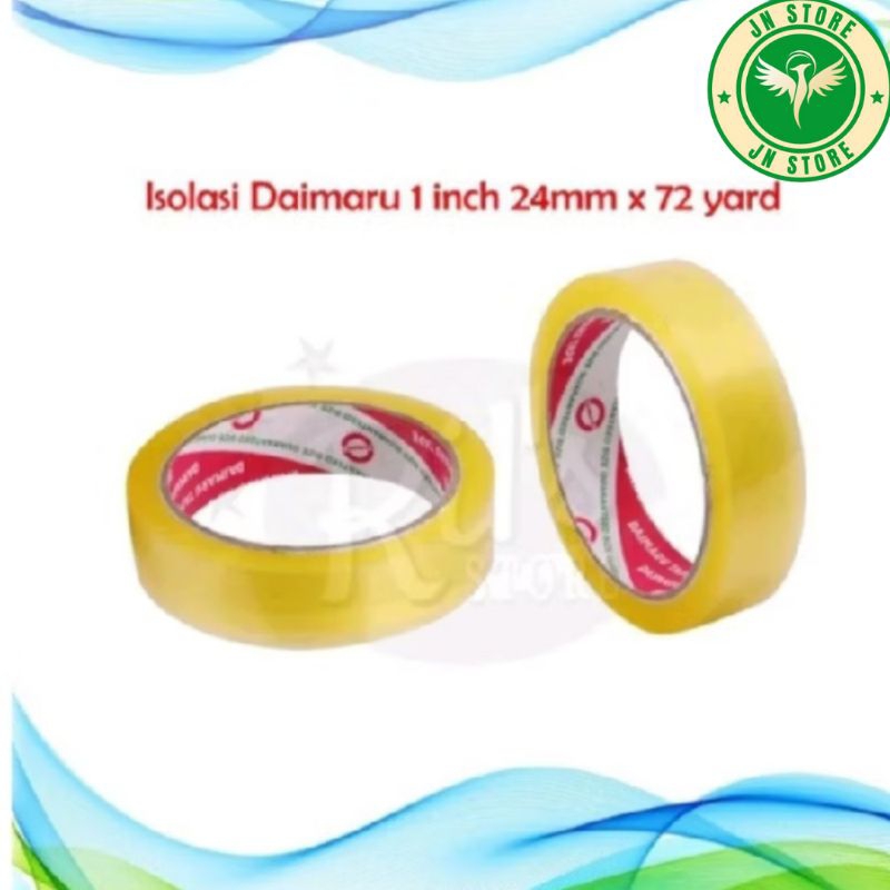 

Isolasi Bening Daimaru 1 Inch / Selotip Kecil Daimaru 24 MM x 72 YARD / Solasi kado