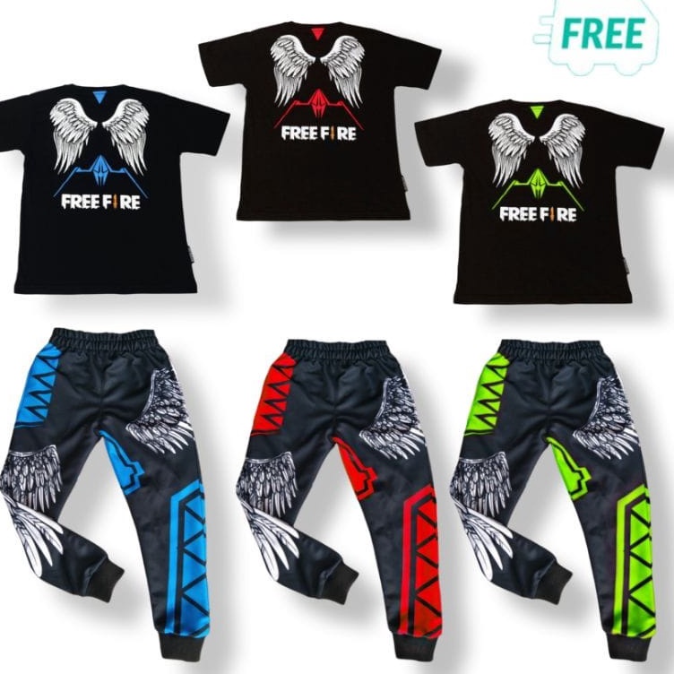 KODE F24W celana dan baju Enjel Celana Angel FF Gaming Bnl Sayap Malaikat