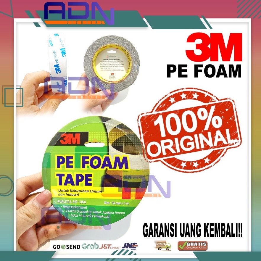 

Barang baru ADNin 3M Double Tape PE Foam 16TG 24 mm x 4mtr ORIGINAL ASLI USA