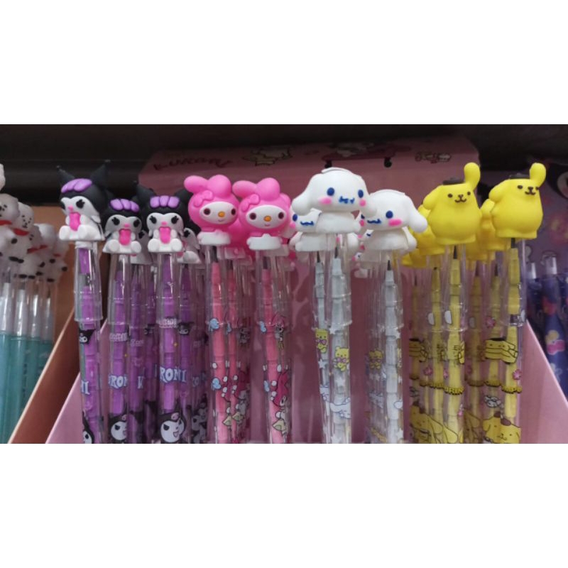 

pencil bensia atau pensil cabut lucu karacter kuromi, melodi, cinnamorol