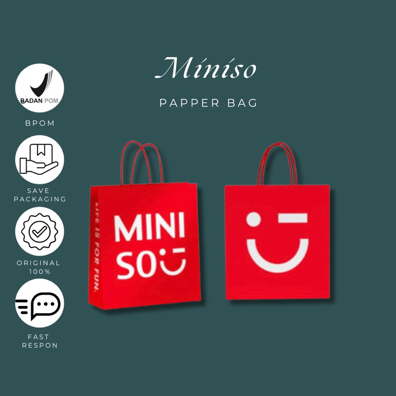 

MINISO RED PAPPER BAG