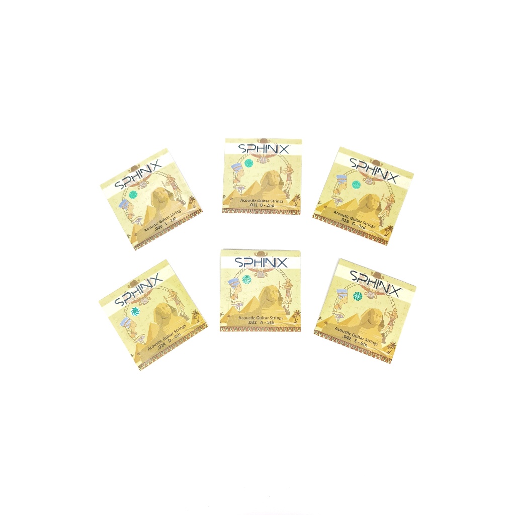 Senar Gitar Akustik Merk Sphinx Original Ukuran 0.09 1 Set Komplit Bonus Pick Murah Jakarta