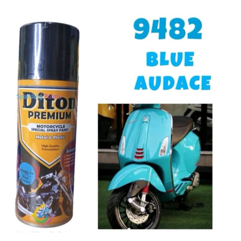 Cat Semprot Diton Premium V9482** Blue Audace 400ml Biru Vespa Blue Vespa Biru Vesva Ferpa Vespa V94