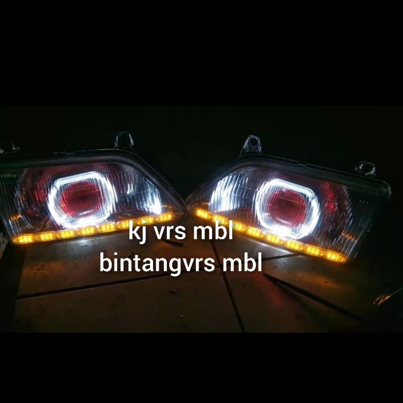 Head lamp toyota soluna costum projektor+alis sen running