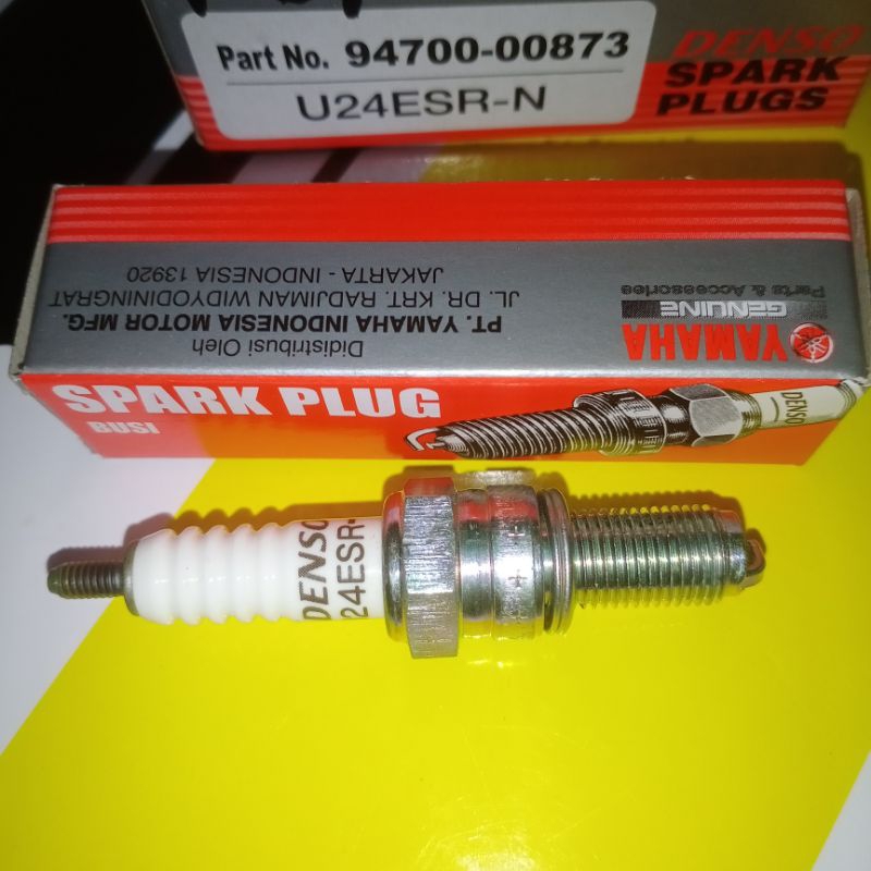 Denso U24ESR-N busi Yamaha vixion -  nvl -  nva - Xabre - Xeon 125 - Aerox 125 - R25 - CS1 ori YGP