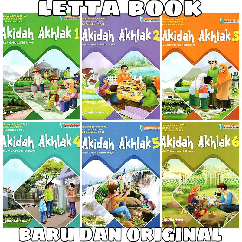 BUKU AKIDAH AKHLAK KELAS 1 2 3 4 5 6 MI KURIKULUM MERDEKA YUDHISTIRA