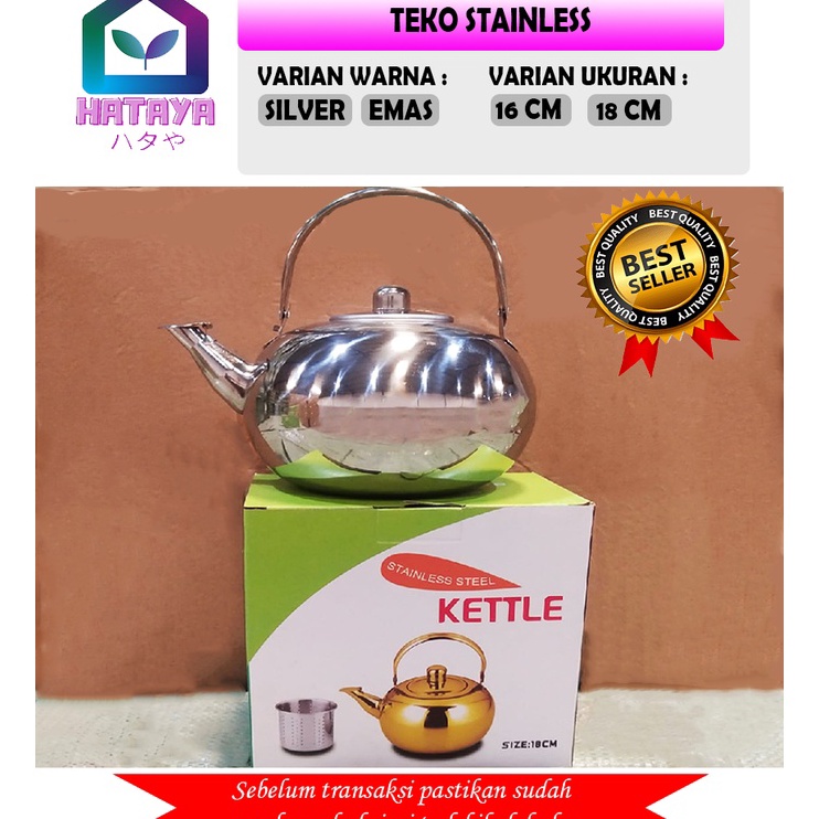 Istimewa HATAYA  TEKO EMAS STAINLESS STEEL TEKO ARABIAN TEKO HAJI TEKO KOPI TEKO TEH  TEKO SARINGAN 