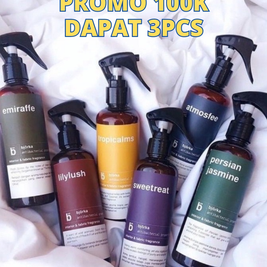 berkualitas Bjorka Antibacterial Fabric Fragrance Parfum Pewangi Kain Kamar Tidur n Spray Kasur Ruan