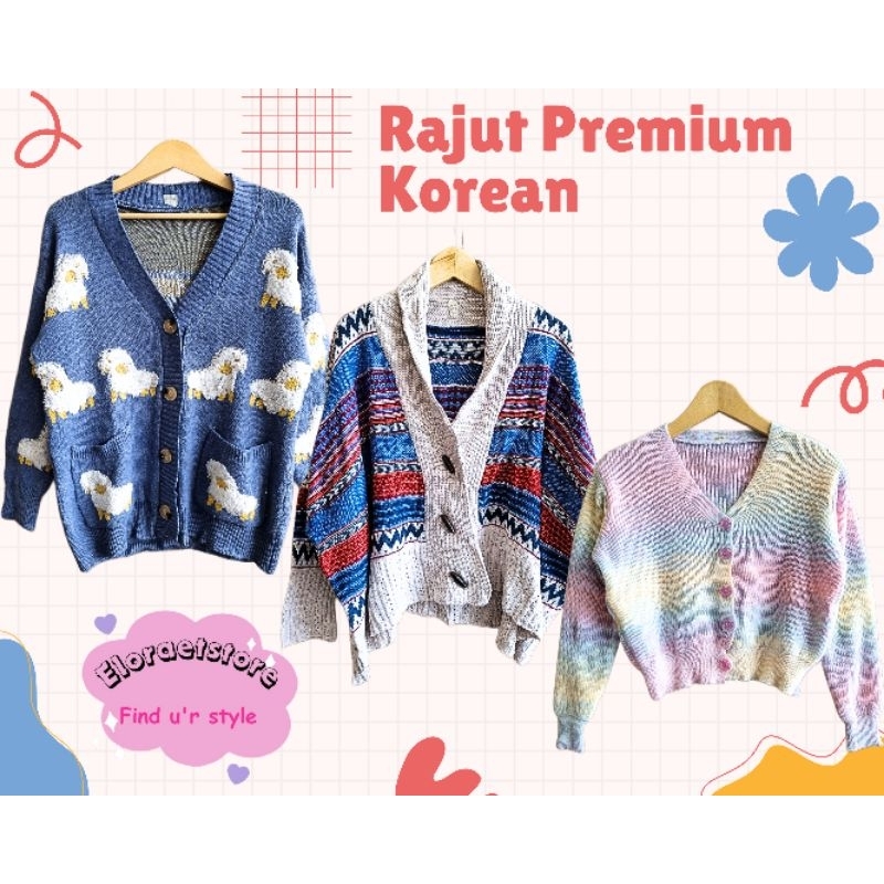 Cardigan rajut premium | Cardigan tweed | Cardigan Kepang