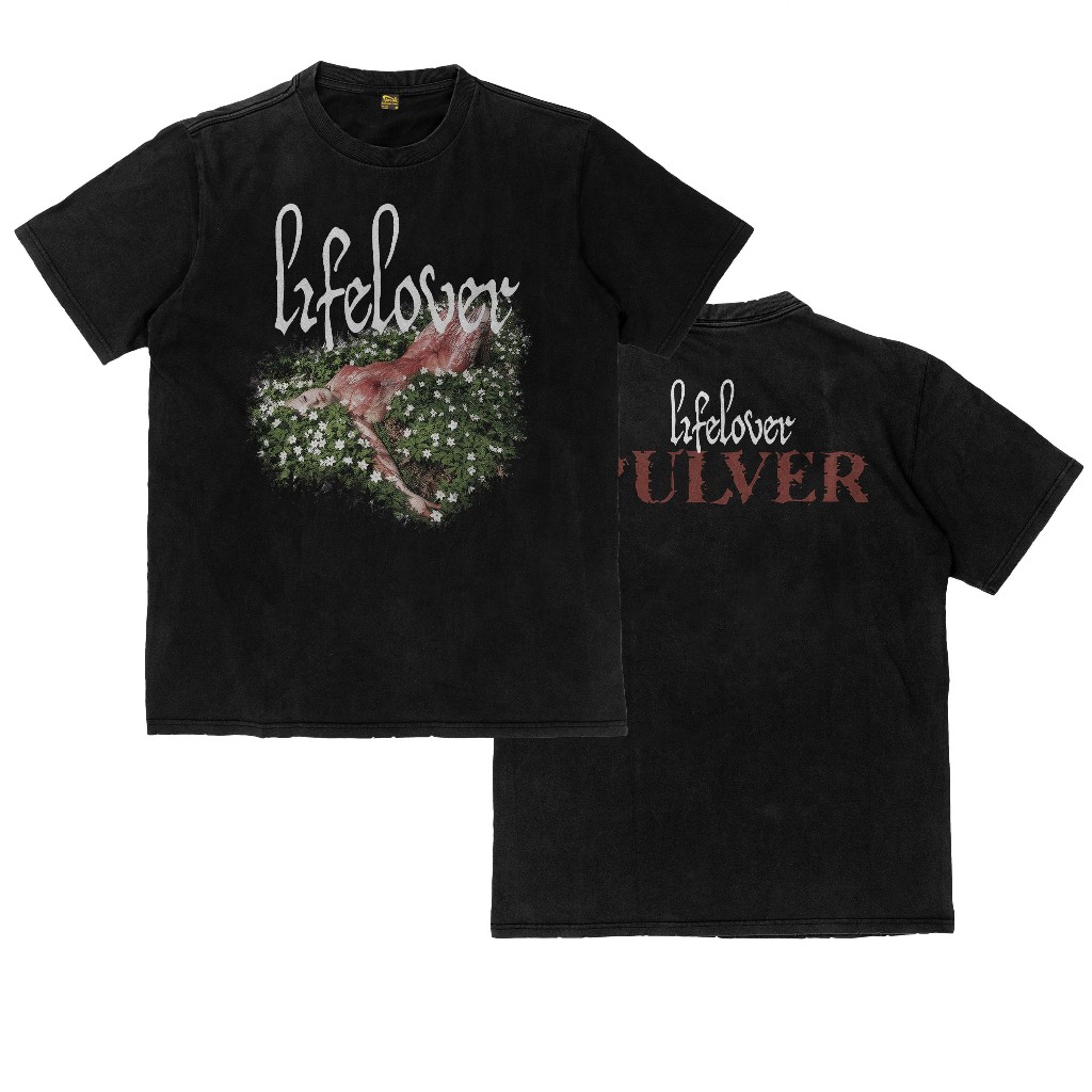 Kaos Lifelover Pulver Blackened Rock Band Metal Kaos Tebal T Shirt Katun 16s Heavyweight