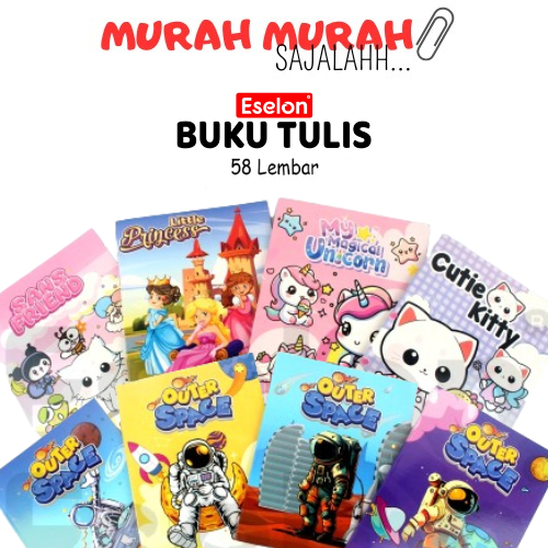

10pcs Buku Tulis Garis Eselon 58lembar /1Pak Buku Tulis Eselon 58LBR