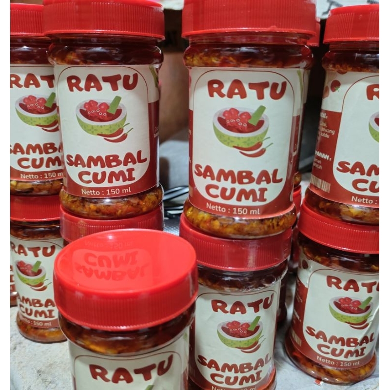 

Ratu Sambal cumi 150 ml, bahan cumi di olah jadi sambal