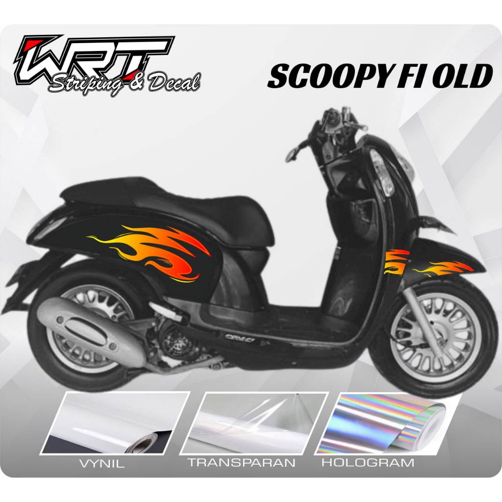 Striping Scoopy FI Old-Stiker Decal Scoopy FI Lama 2013-2016 Api Vol 1 (Sudah Terpotong)